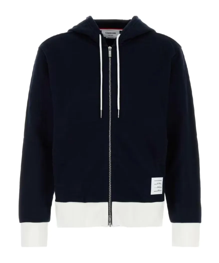 Logo Patch Zip-Up Hoodie