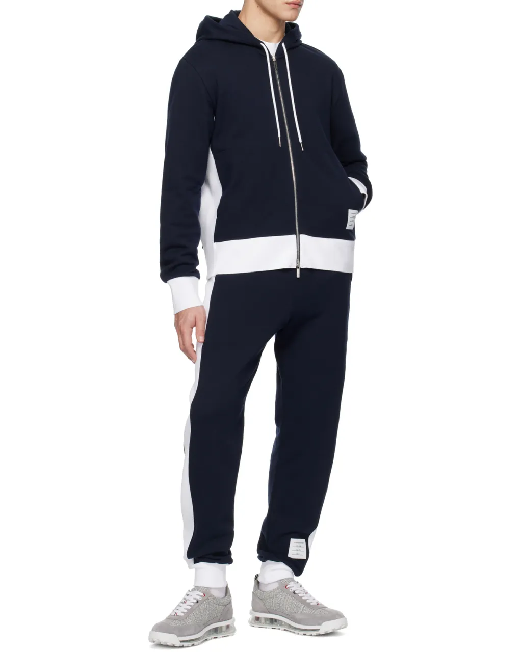 Logo Patch Zip-Up Hoodie