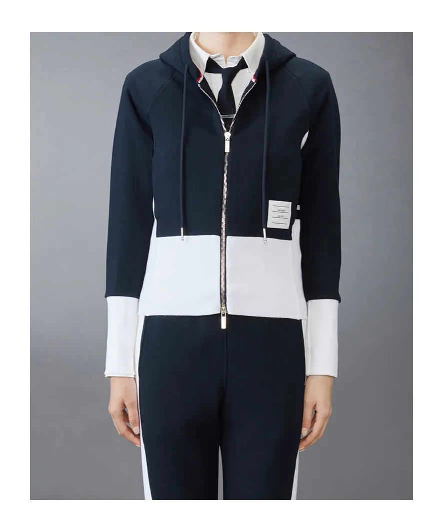 Logo Patch Zipped Hoodie