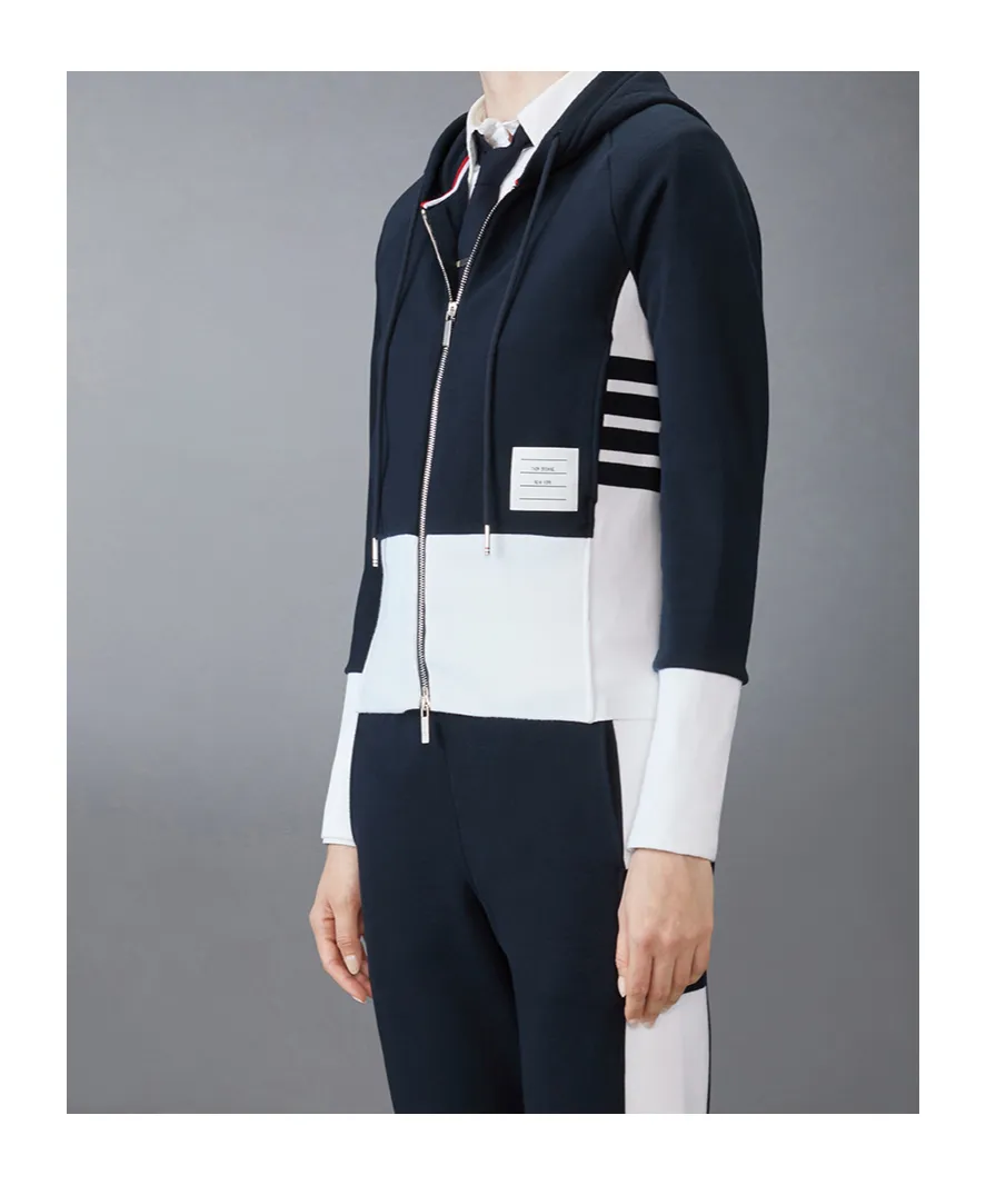 Logo Patch Zipped Hoodie