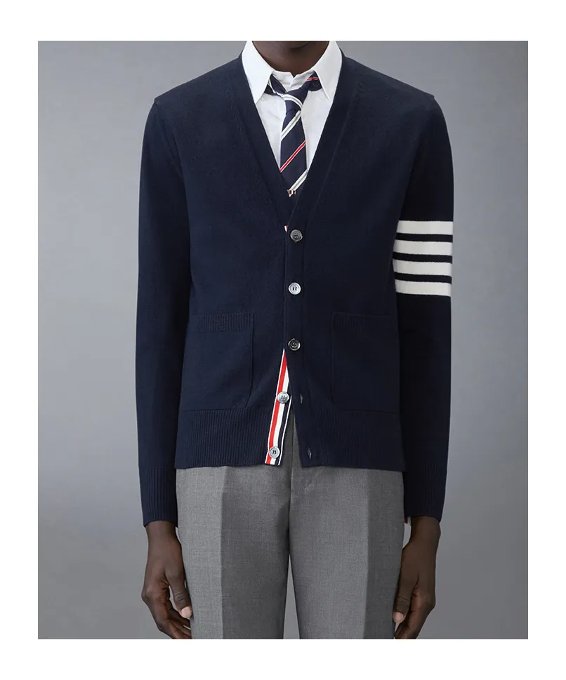 4-Bar Virgin-Wool Cardigan