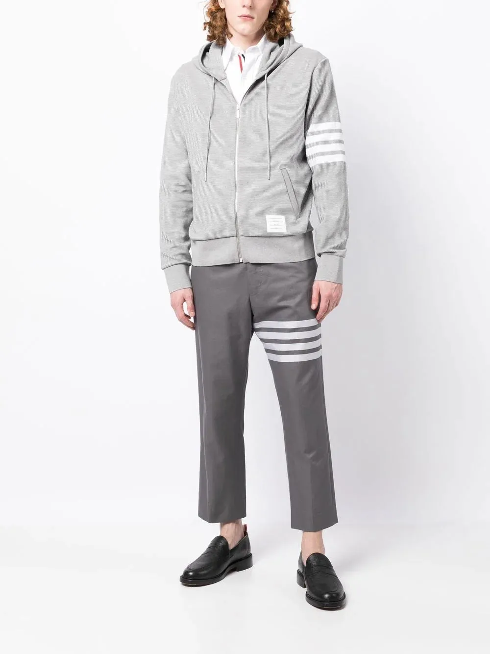 Logo Patch Zip-Up Hoodie