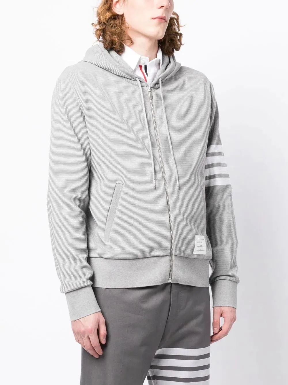 Logo Patch Zip-Up Hoodie