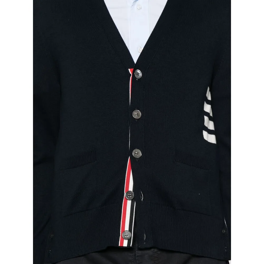 4-Bar V-Neck Relaxed-Fit Cardigan