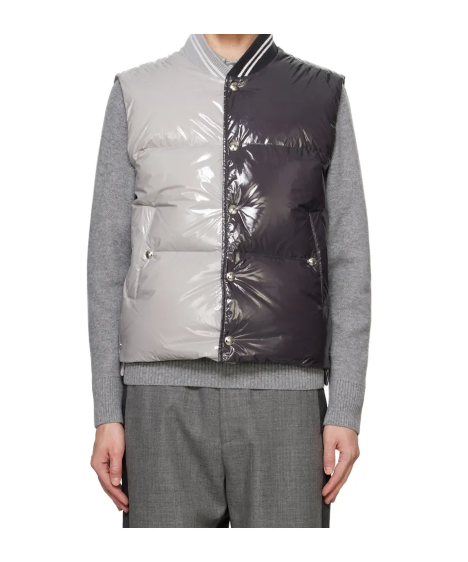 Two-Toned Sleeveless Down Gilet
