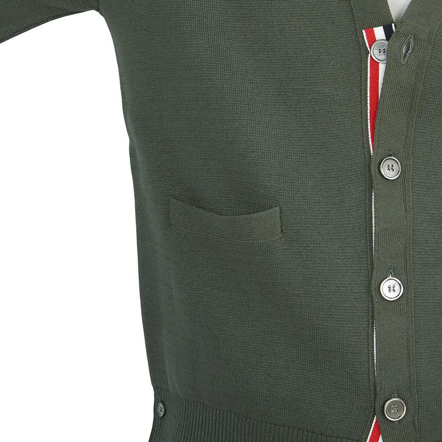 4-Bar Cotton Cardigan