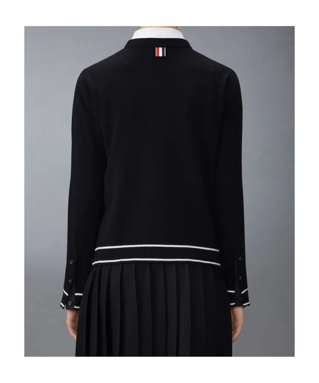 Hector Rose Embroidered Buttoned Cardigan