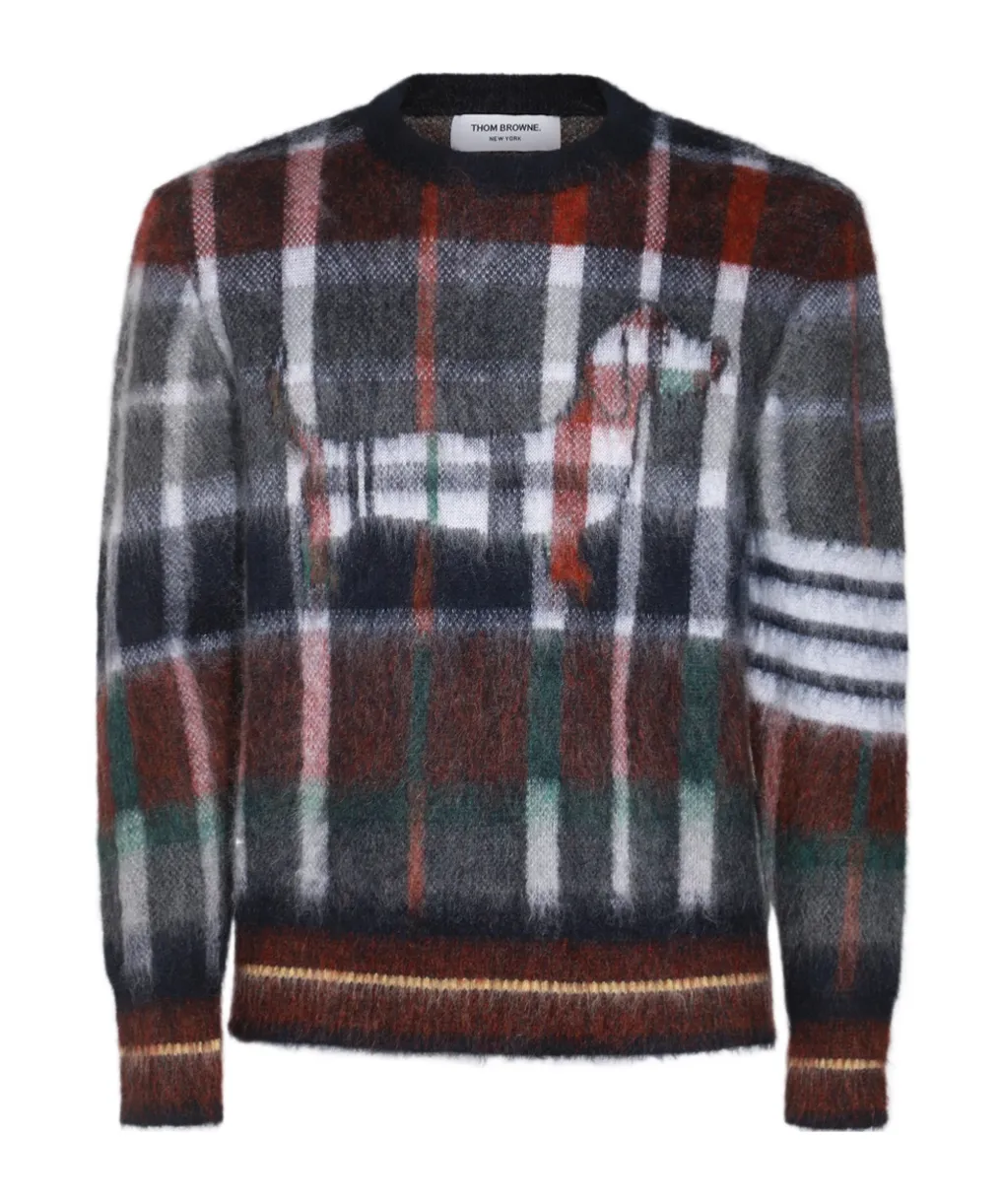Checked Crewneck Jumper