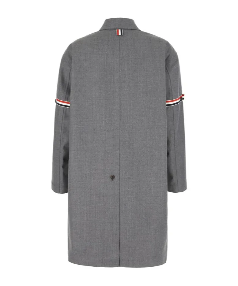 Rwb-Stripe Drop Shoulder Twill Coat