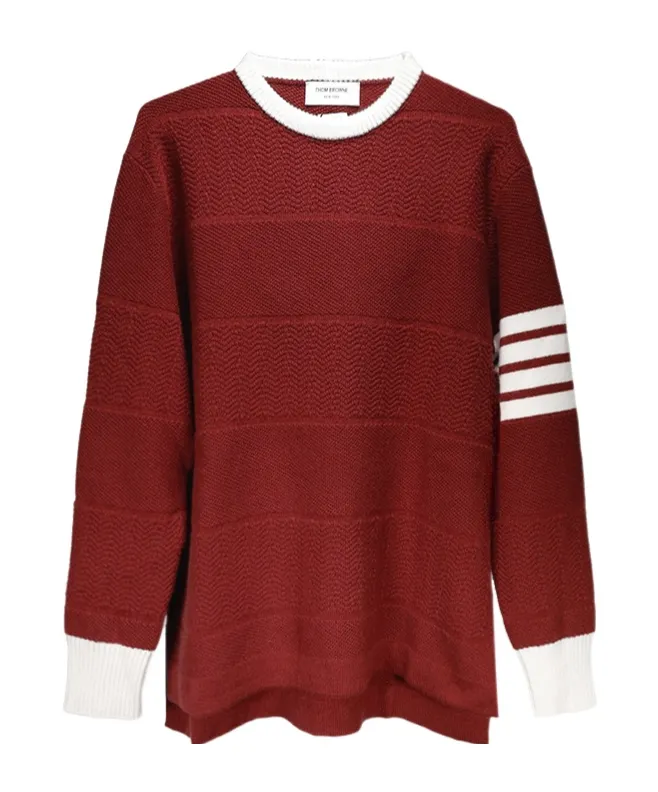 4-Bar Striped Crewneck Jumper