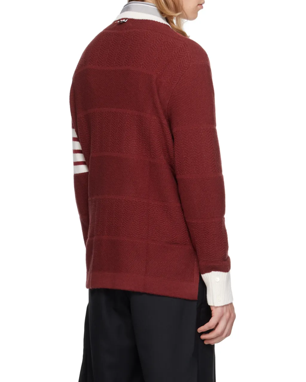 4-Bar Striped Crewneck Jumper