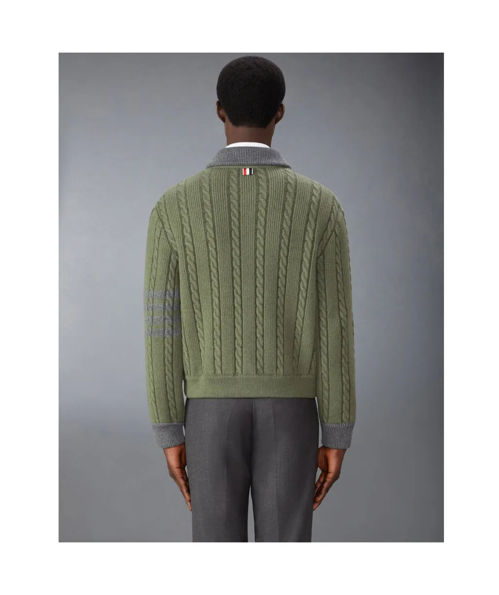 Cable Knit Cardigan Sweater