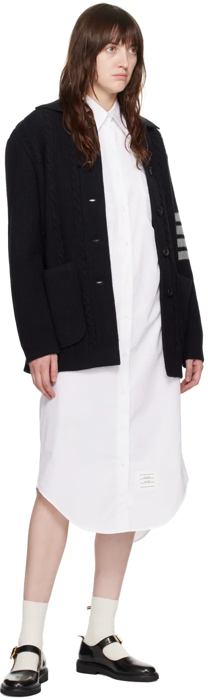 4 Bar Button-Up Cardigan