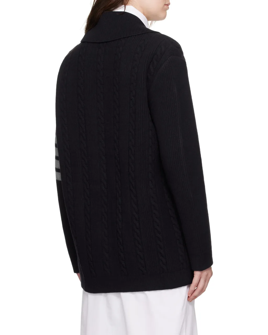 4 Bar Button-Up Cardigan