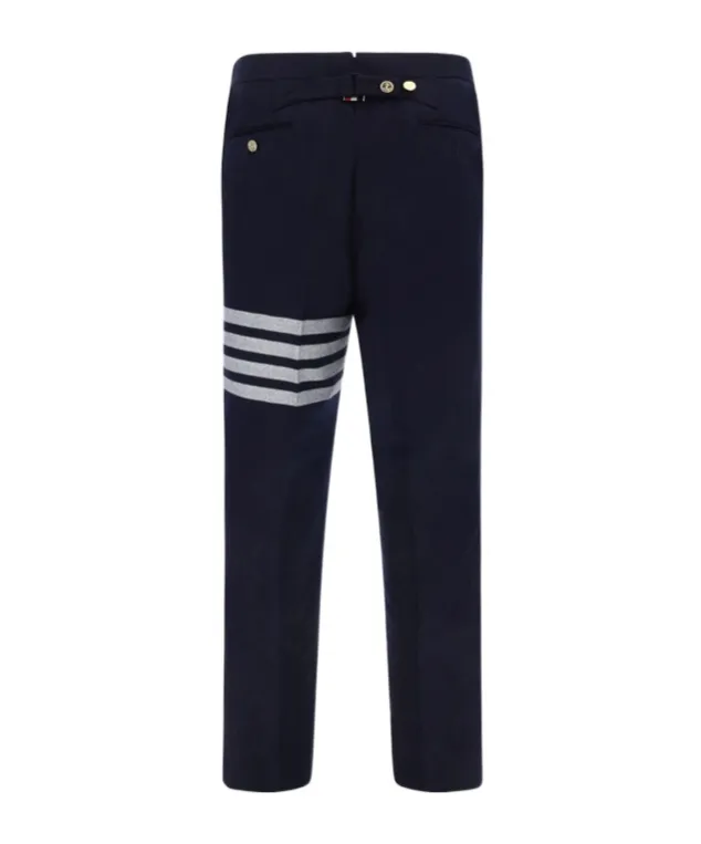 4-Bar Stripe Detailed Flannel Trousers