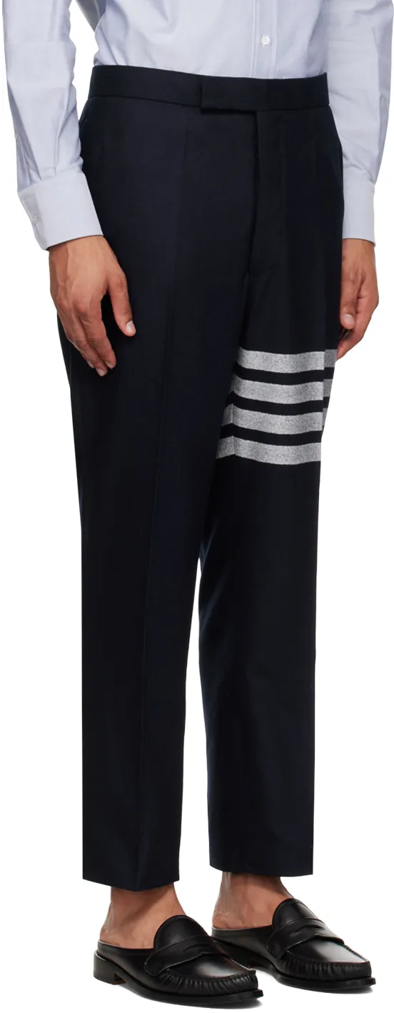 4-Bar Stripe Detailed Flannel Trousers