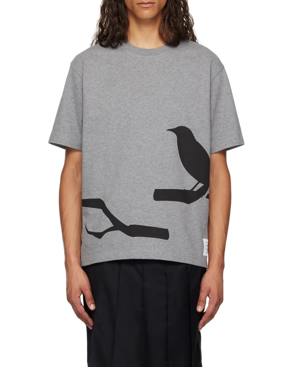 Raven-Print Cotton T-Shirt
