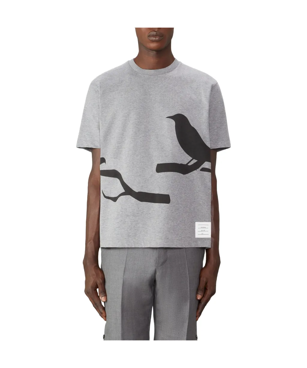 Raven-Print Cotton T-Shirt