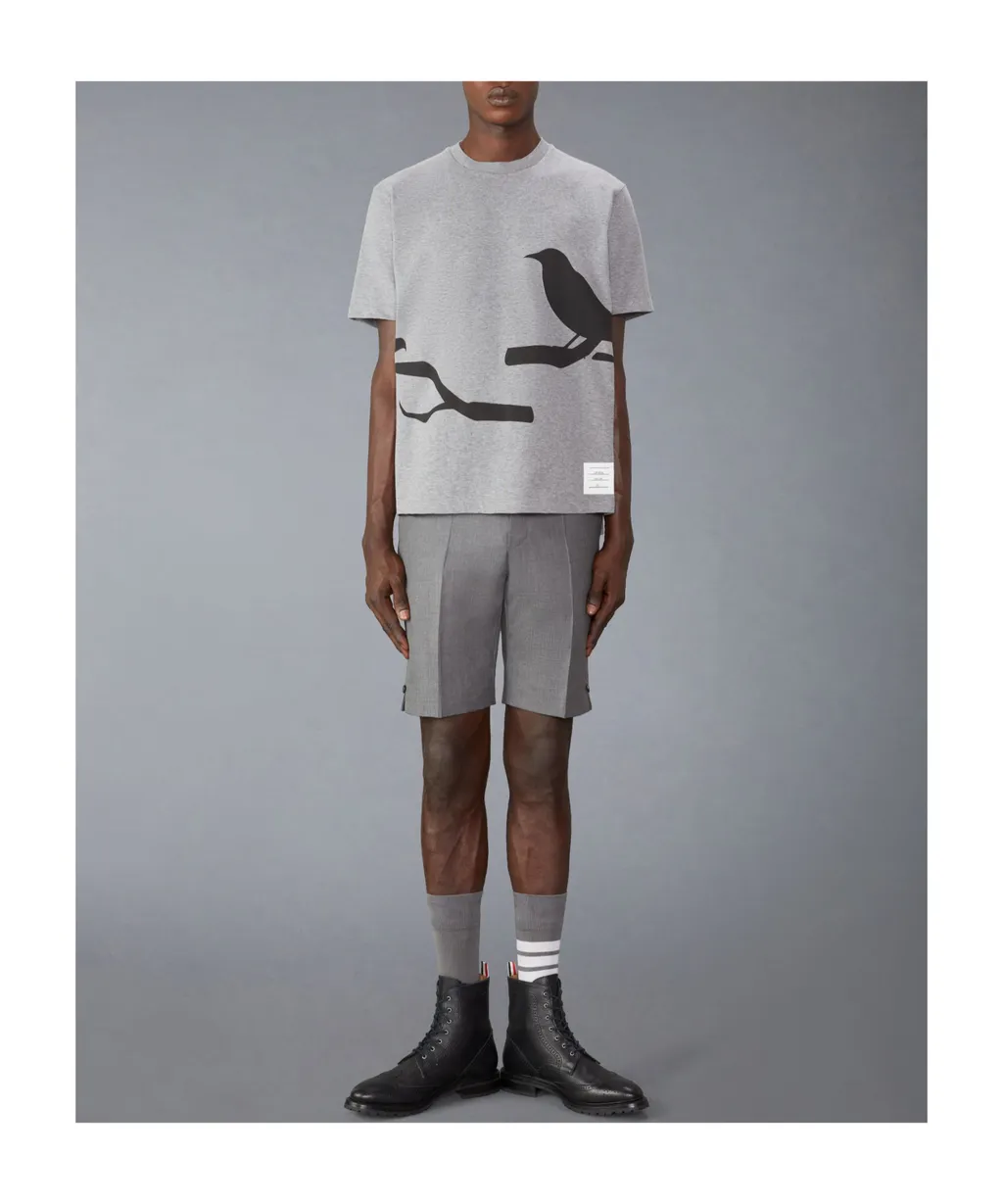 Raven-Print Cotton T-Shirt