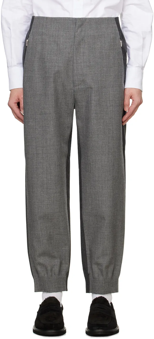 Colour-Block Tapered Track Pants