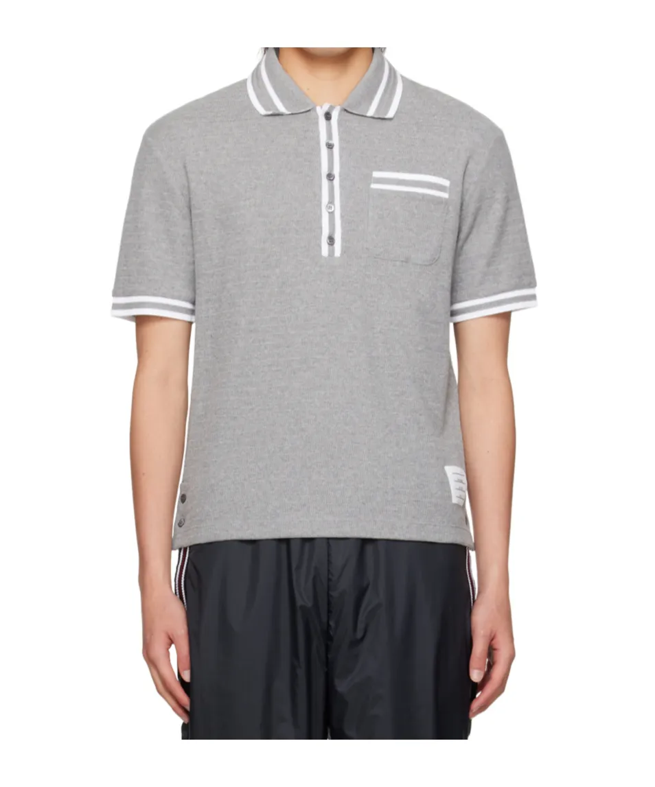 Pointelle Cotton Polo Shirt