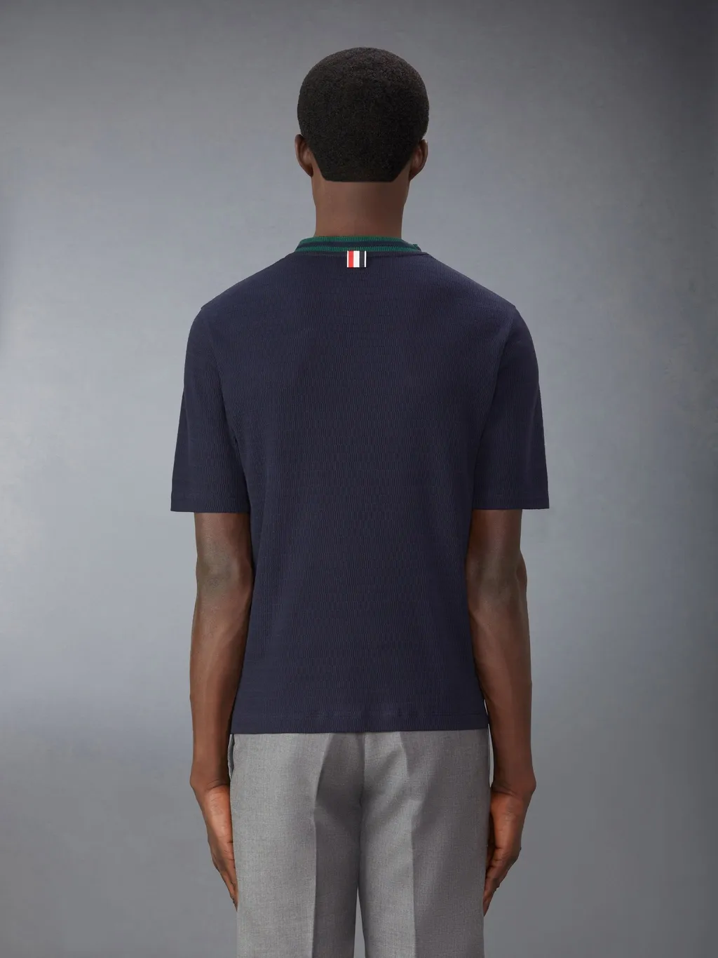 Pointelle-Knit Crewneck T-Shirt
