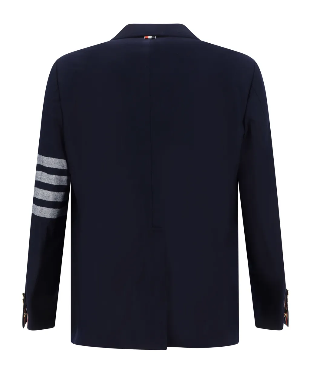 Single-Breasted Striped Tailored Blazer