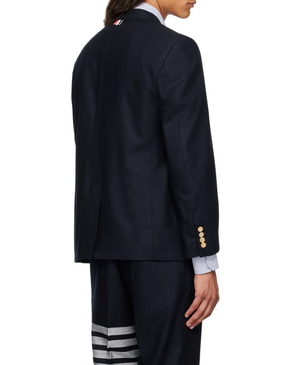 Single-Breasted Striped Tailored Blazer