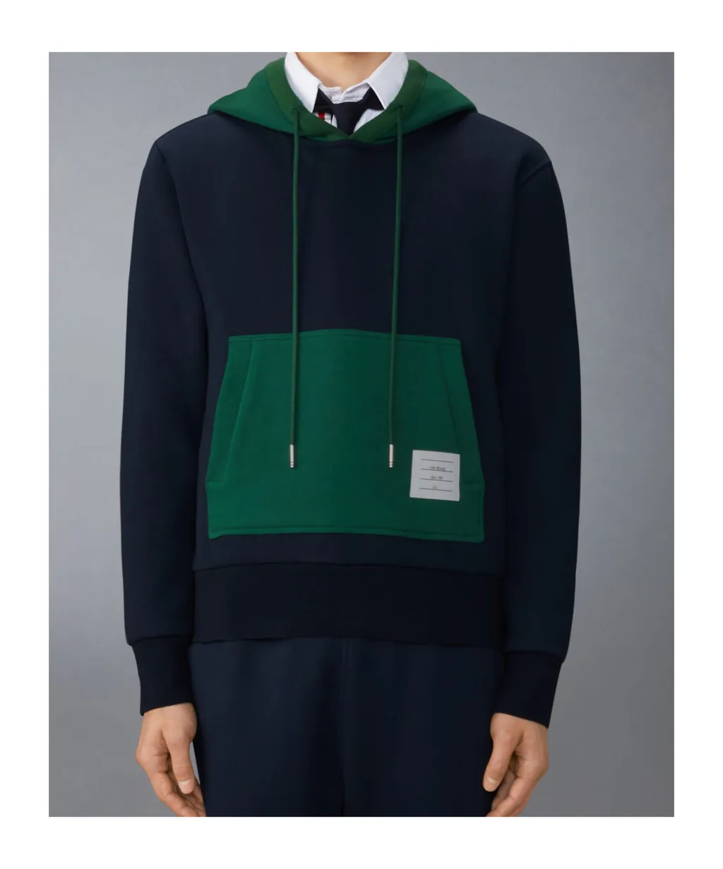 Colour-Block Drawstring Hoodie