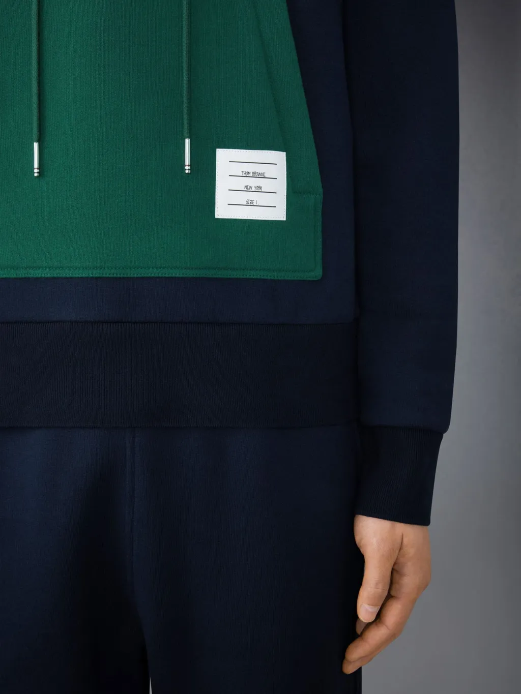 Colour-Block Drawstring Hoodie