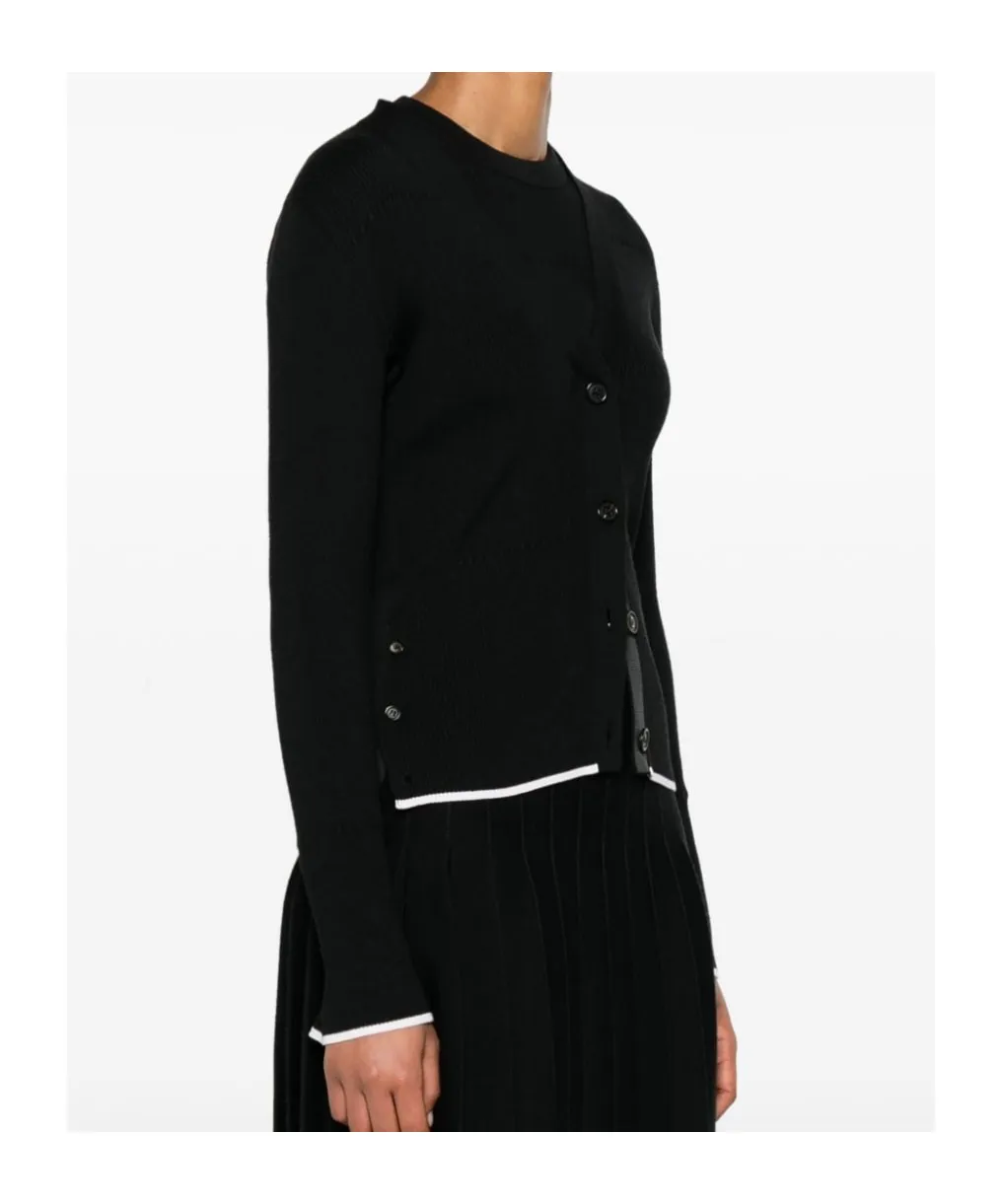 Ribbed Wool-Blend Cardigan