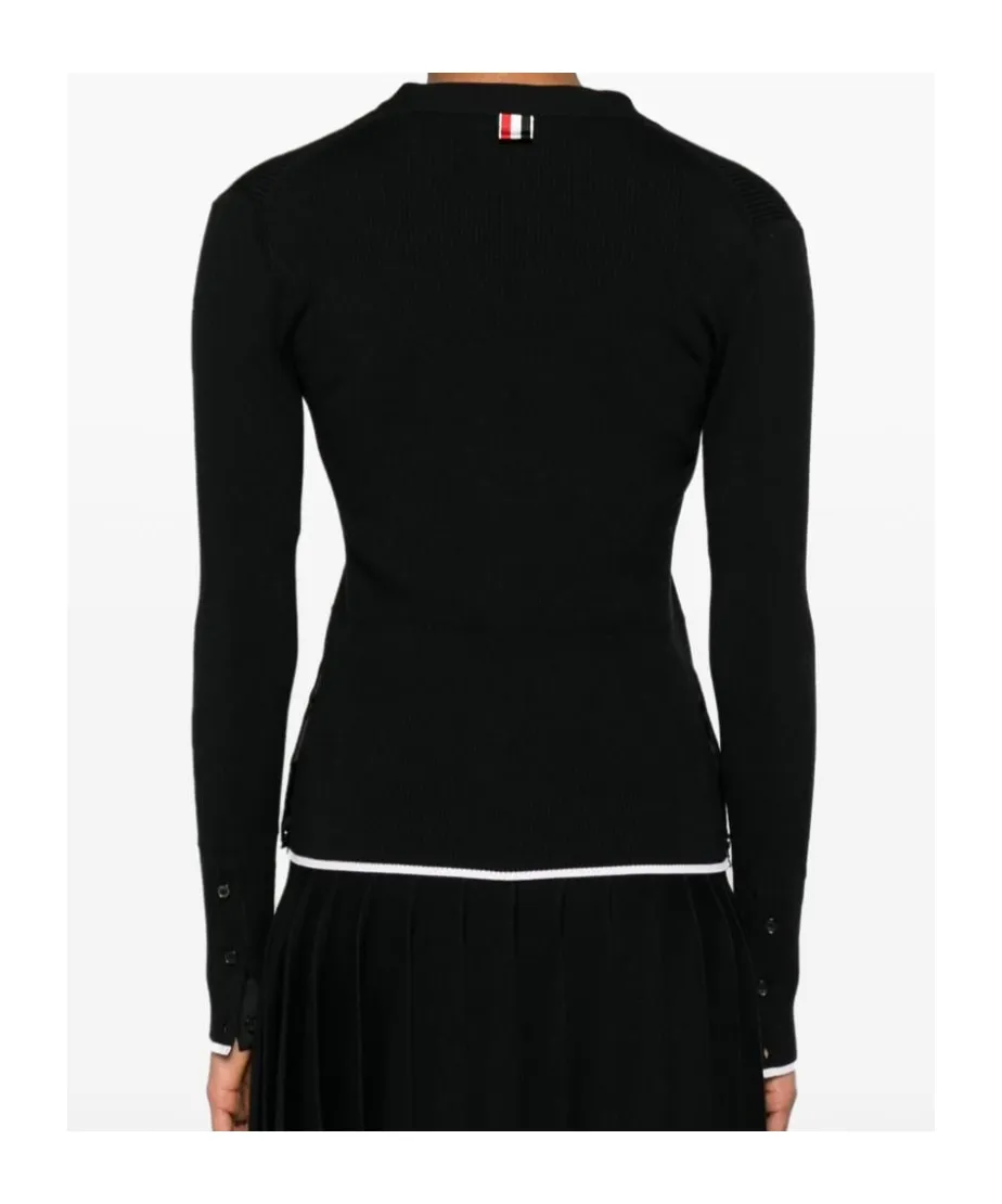 Ribbed Wool-Blend Cardigan