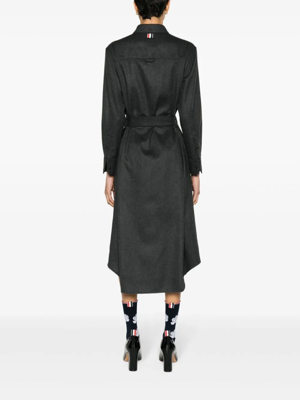Belted Midi Shirt Dress