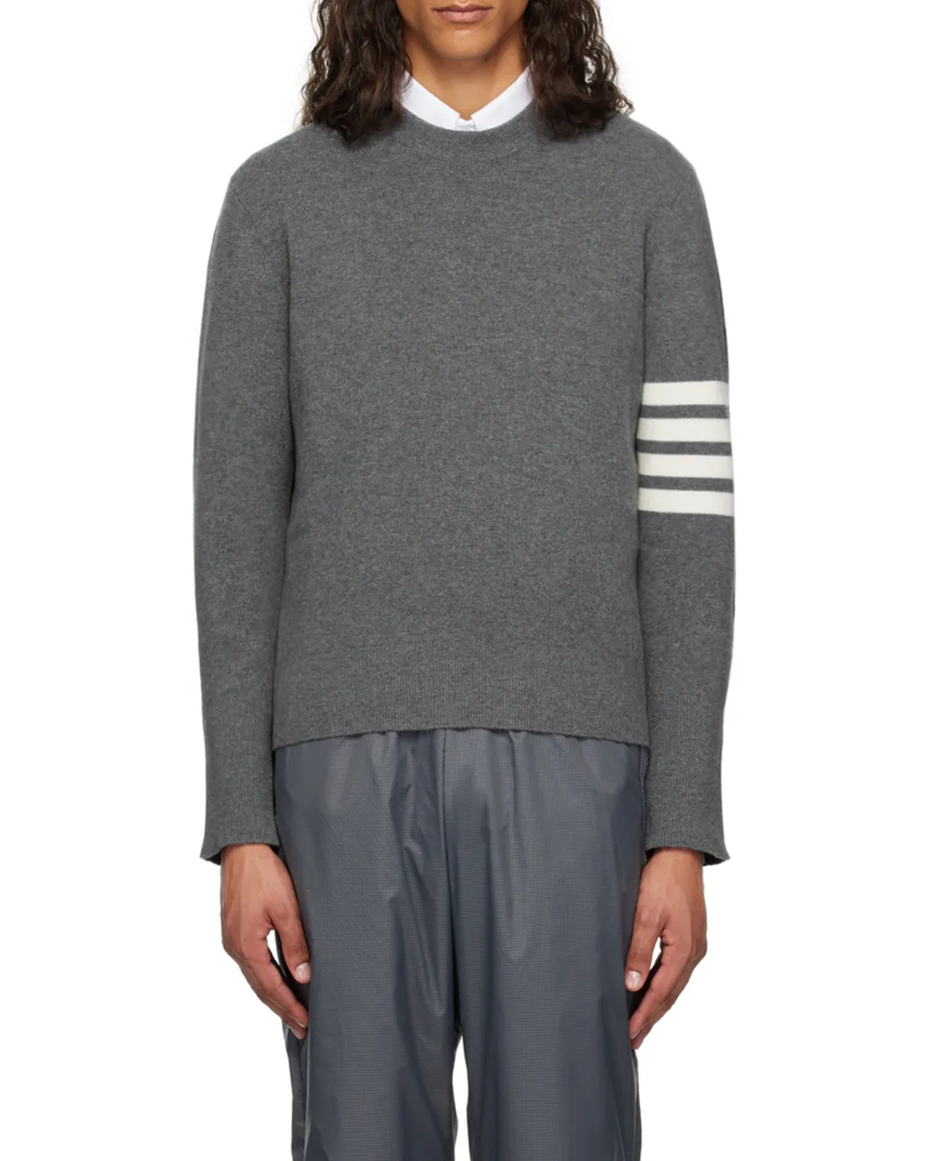 4-Bar Two-Toned Knitted Jumper