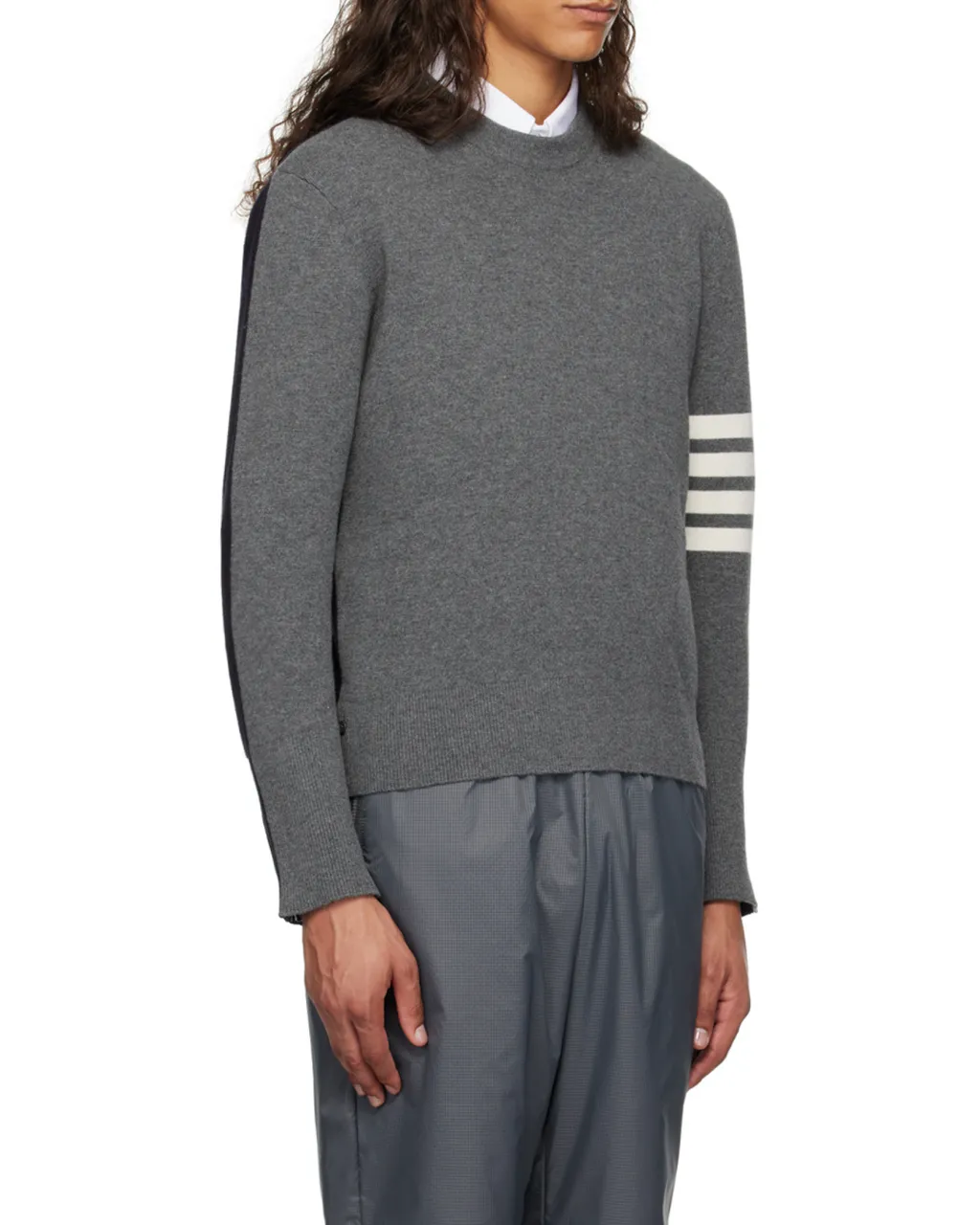 4-Bar Two-Toned Knitted Jumper