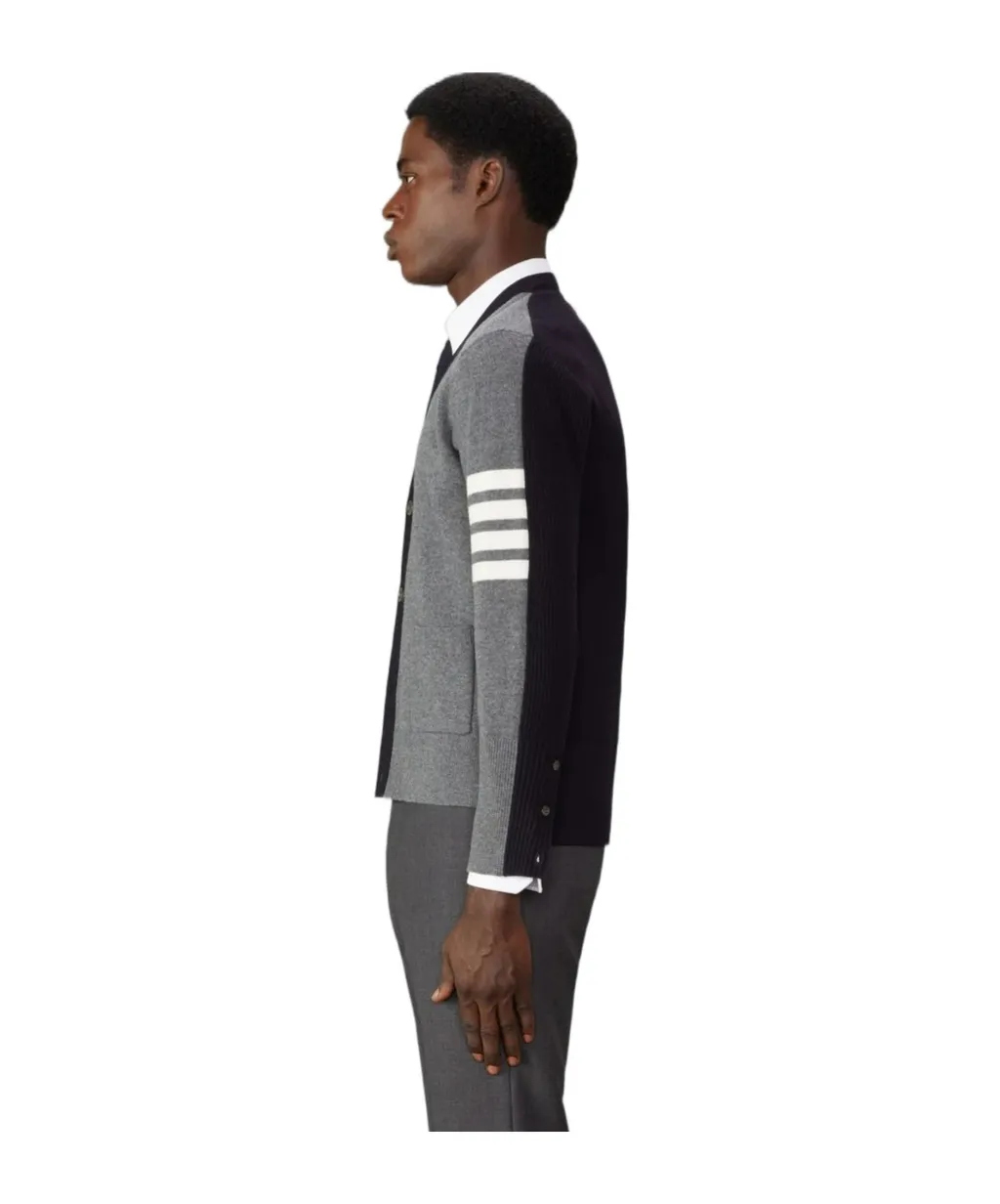 4-Bar Stripe Detailed Cardigan