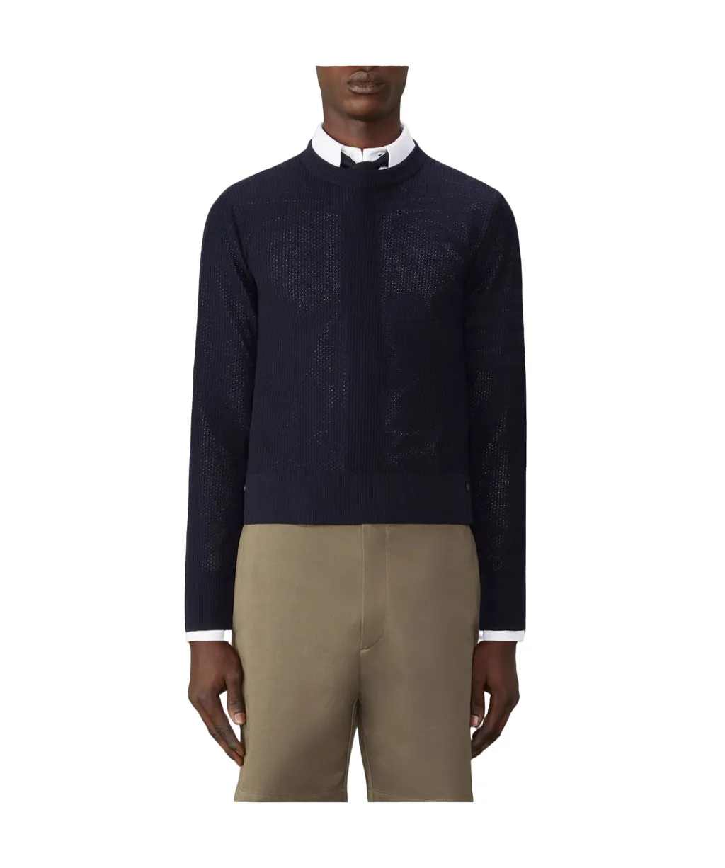 Open-Knit Crewneck Jumper