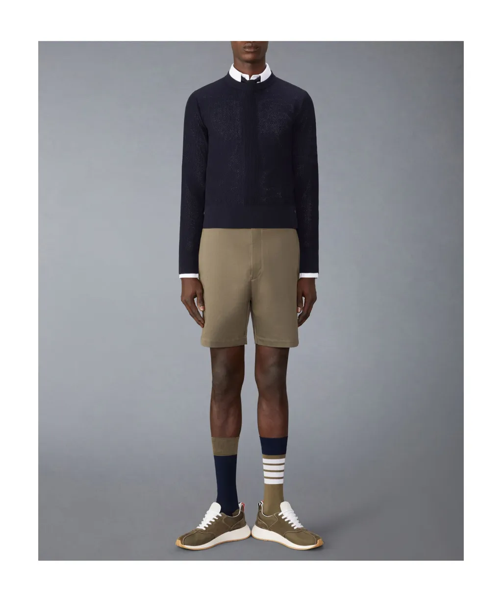 Open-Knit Crewneck Jumper