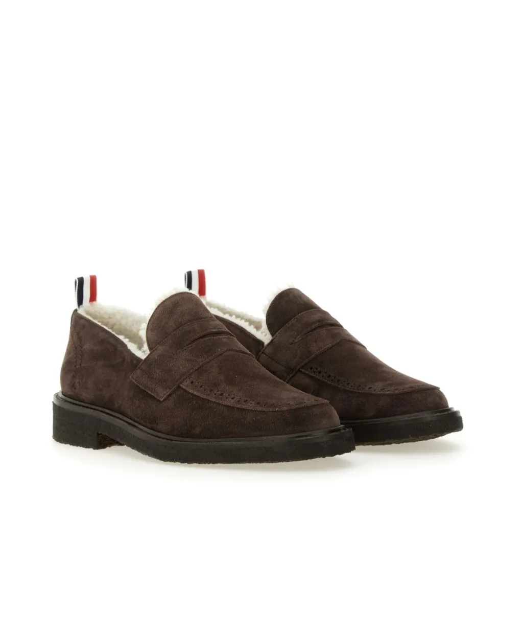 Shearling-Lined Penny Loafers