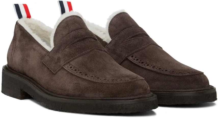 Shearling-Lined Penny Loafers