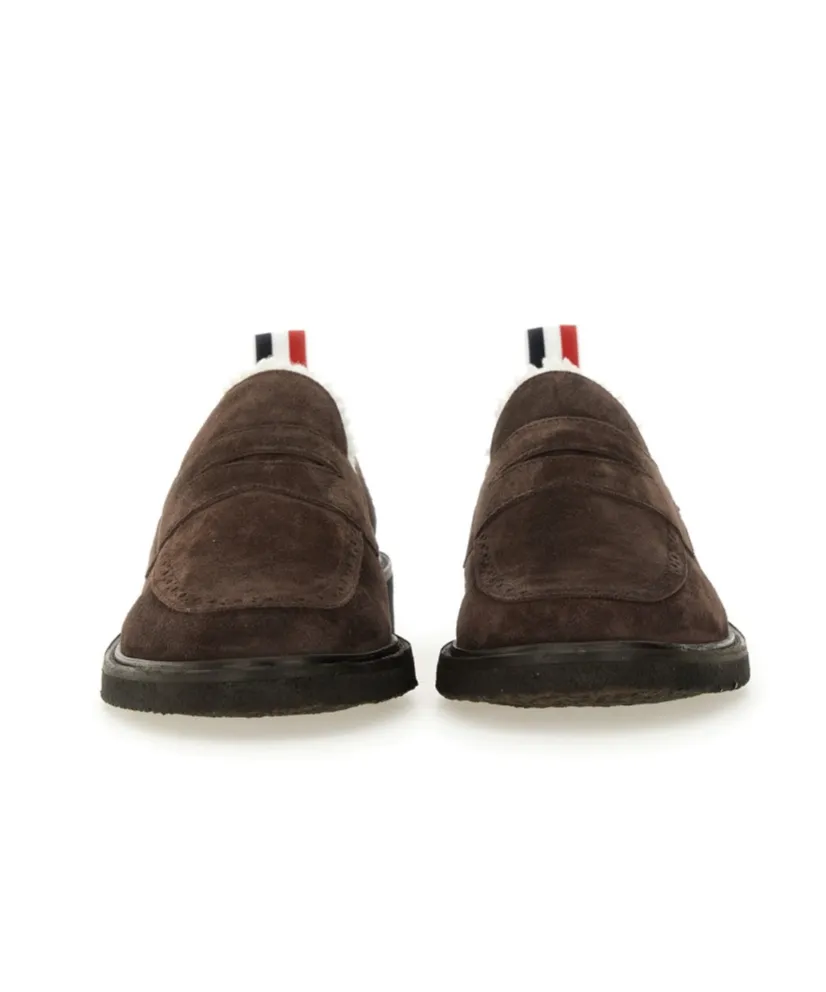 Shearling-Lined Penny Loafers