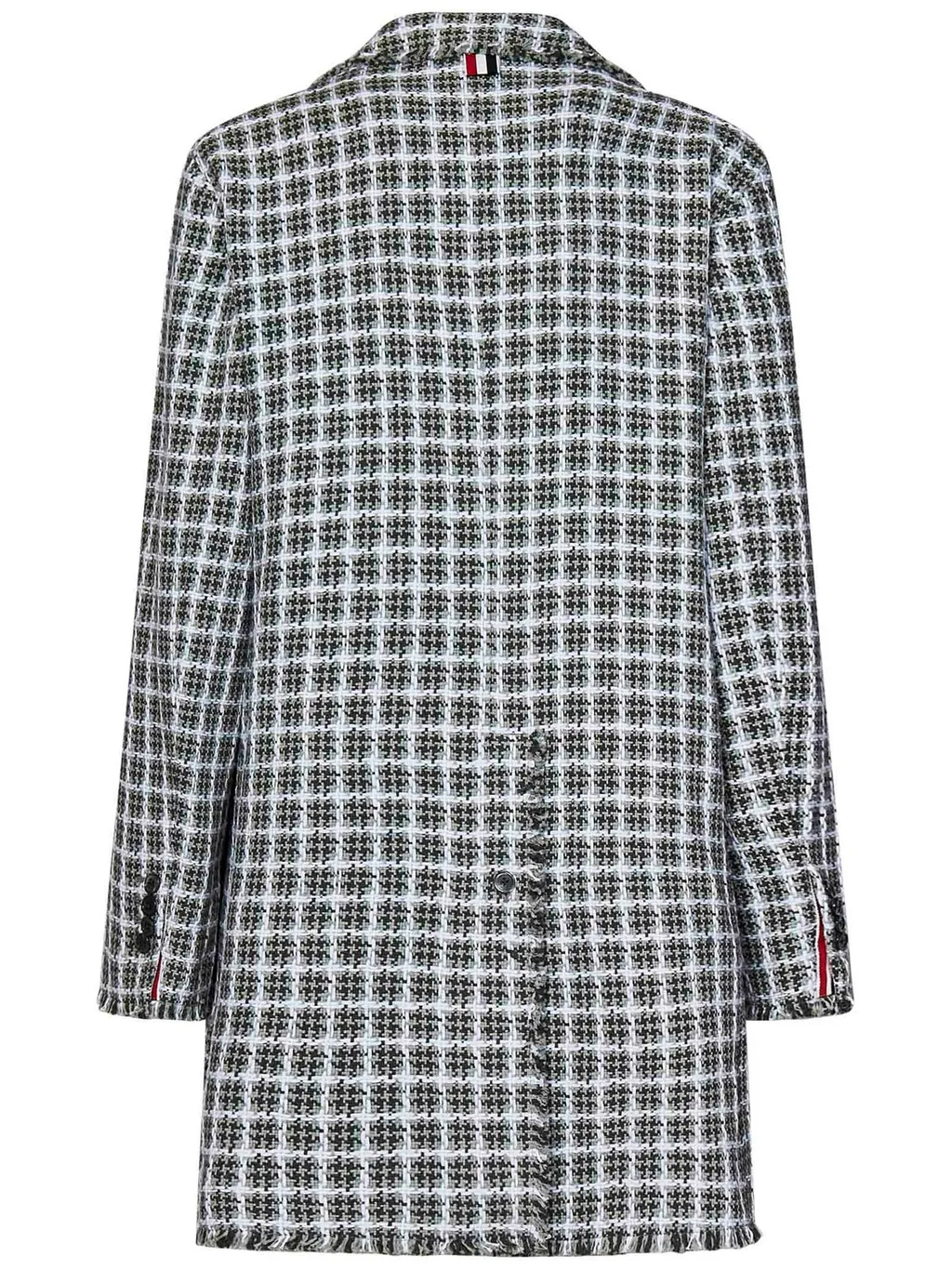 Frayed Edge Checked Coat