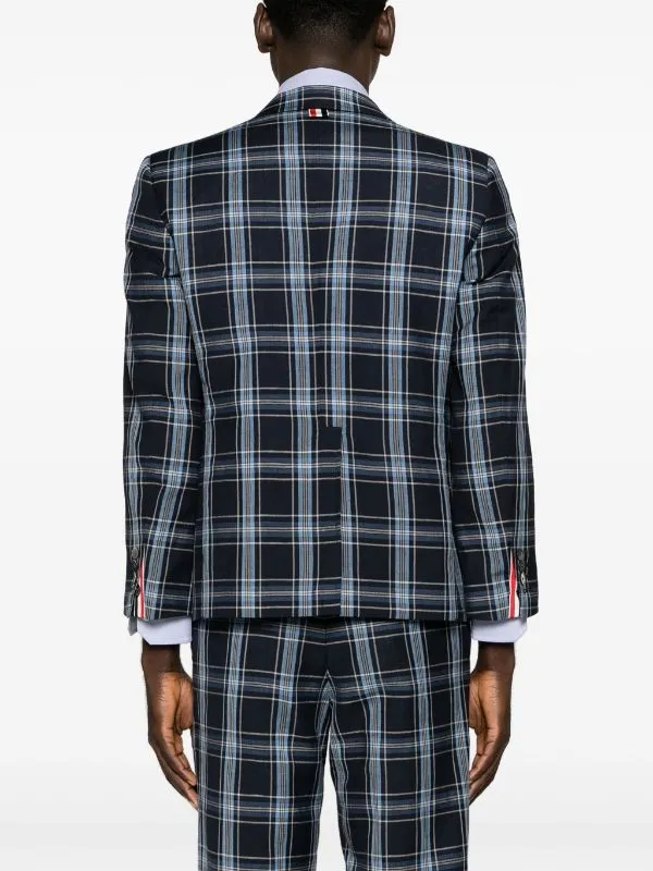 Checked Virgin Wool Blend Blazer
