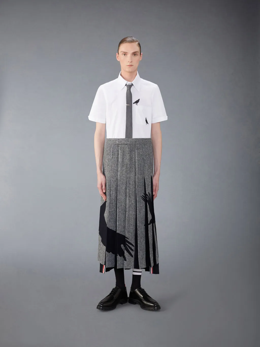 Raven-Embroidered Cotton Shirt
