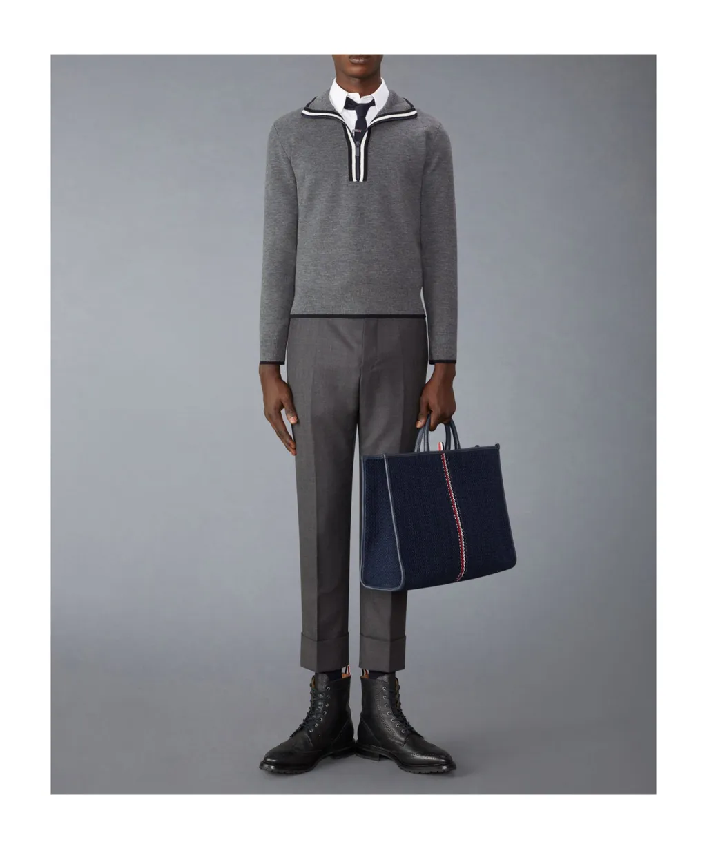 Milano Stitched Zip-Up Pullover