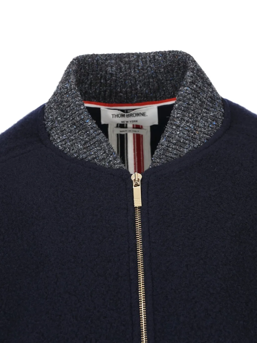 Logo Patch Zip-Up Bomber Jacket