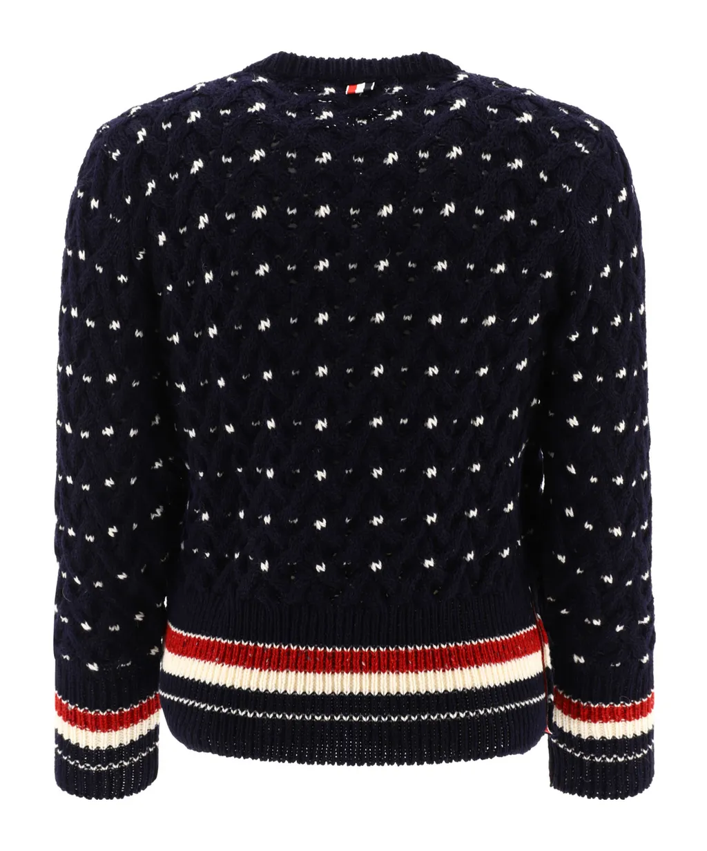 Crewneck Cable-Knit Sweater