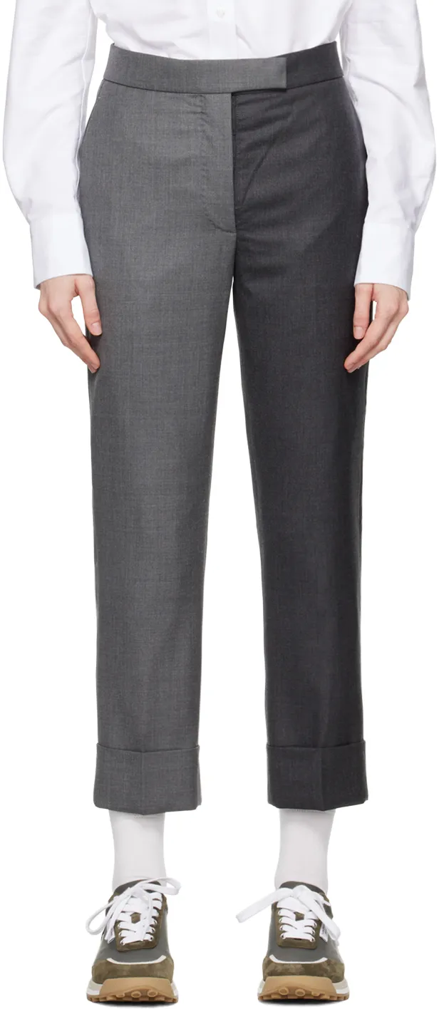 Colour-Block Tapered-Leg Trousers