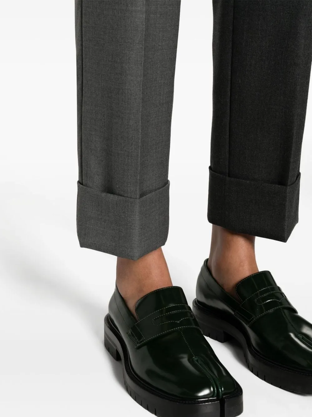 Colour-Block Tapered-Leg Trousers