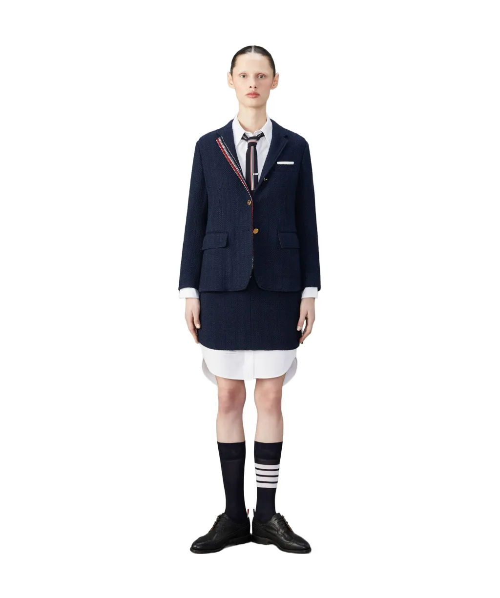 Rwb-Striped Tweed Shirt Jacket